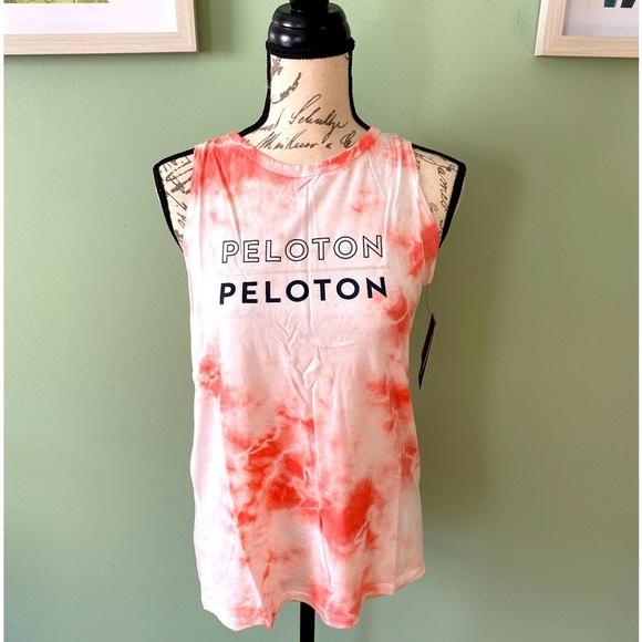 NWT - Peloton Tie-Dye Flow Double Twist Back Relaxed Fit Tank, Size Small - Picture 3 of 8